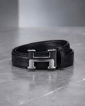 Premium Automatic Leather Belt – H Buckle Edition