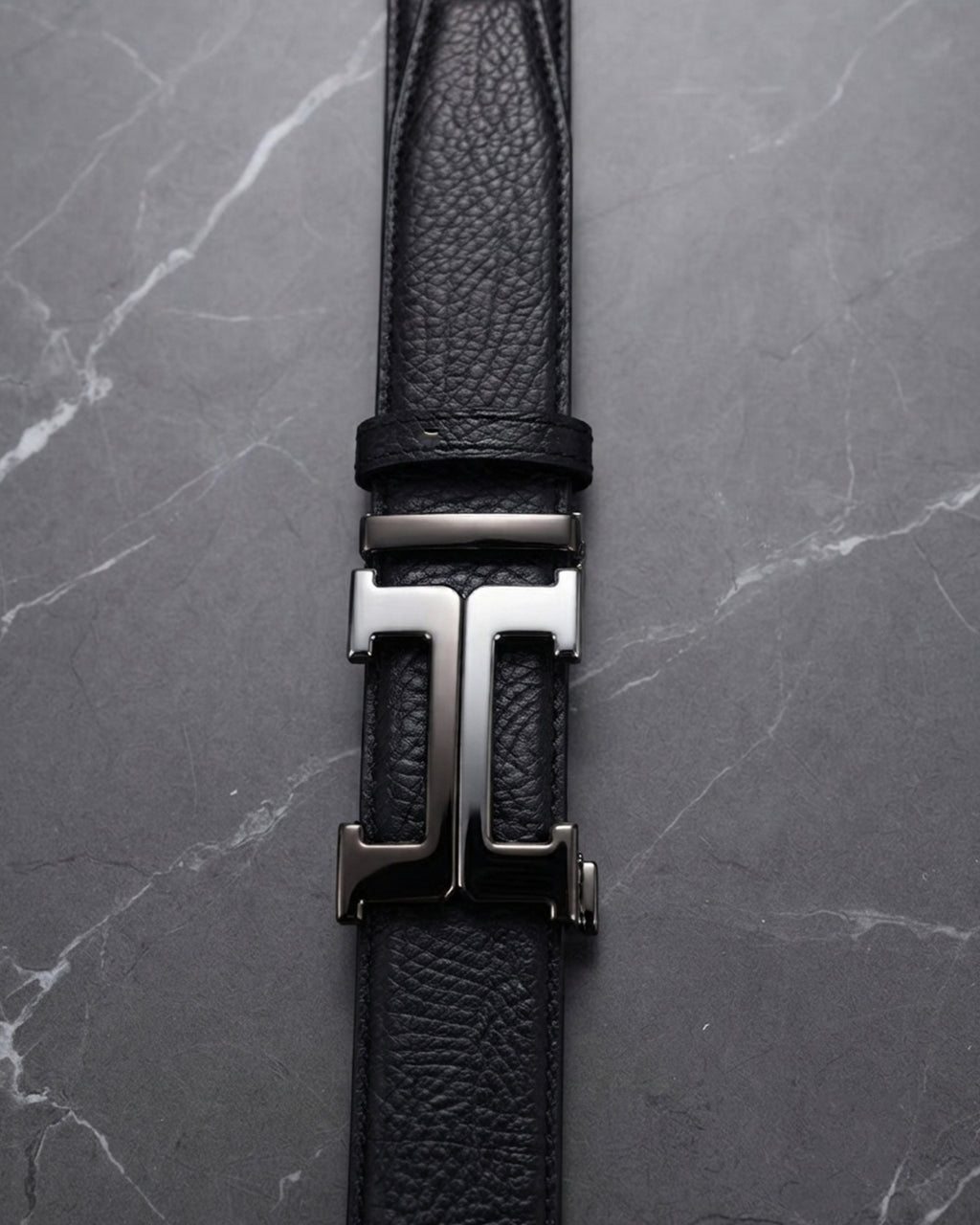 Premium Automatic Leather Belt – H Buckle Edition