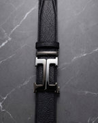 Premium Automatic Leather Belt – H Buckle Edition