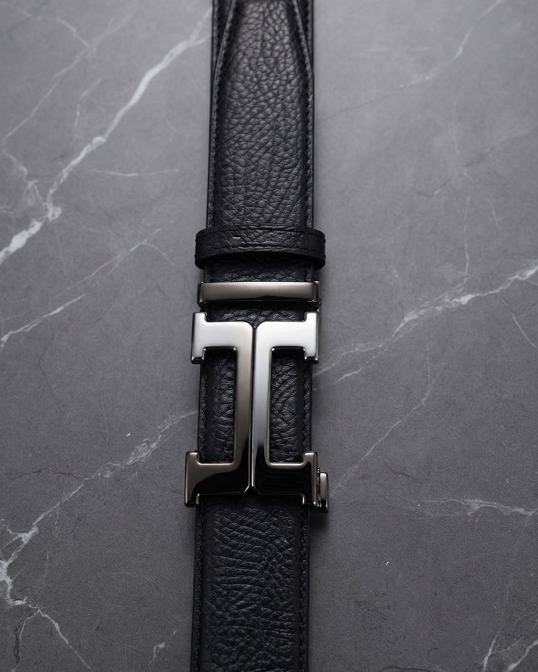 Premium Automatic Leather Belt – H Buckle Edition