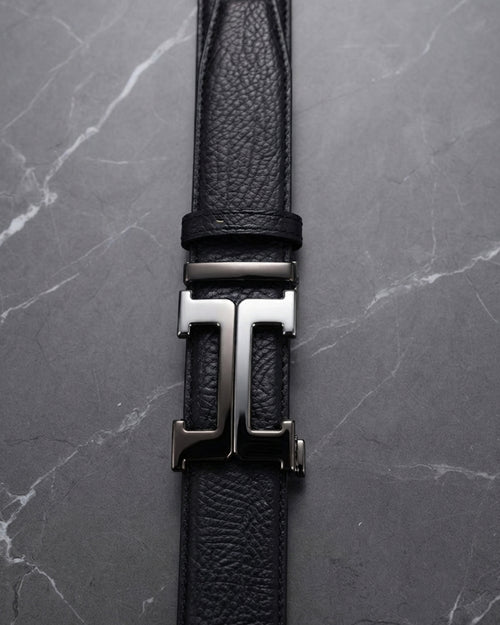Premium Automatic Leather Belt – H Buckle Edition