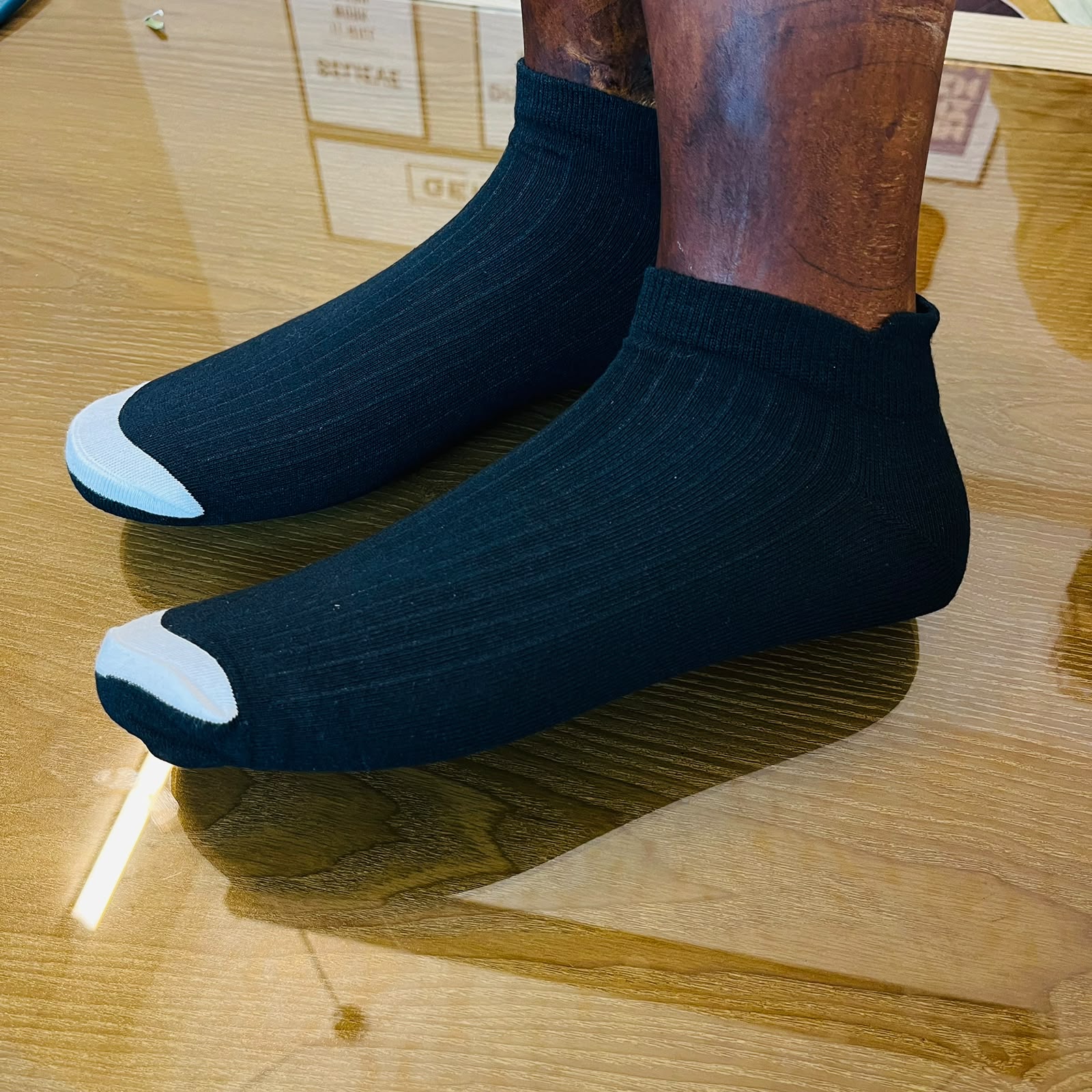 Premium Cotton Ankle Socks – 5 Pair Box (95% Cotton)