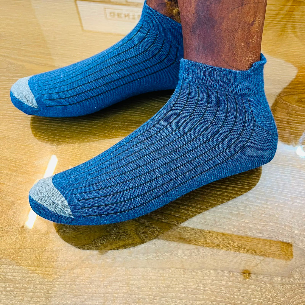 Premium Cotton Ankle Socks – 5 Pair Box (95% Cotton)