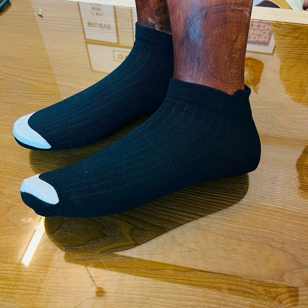 Premium Cotton Ankle Socks – 5 Pair Box (95% Cotton)