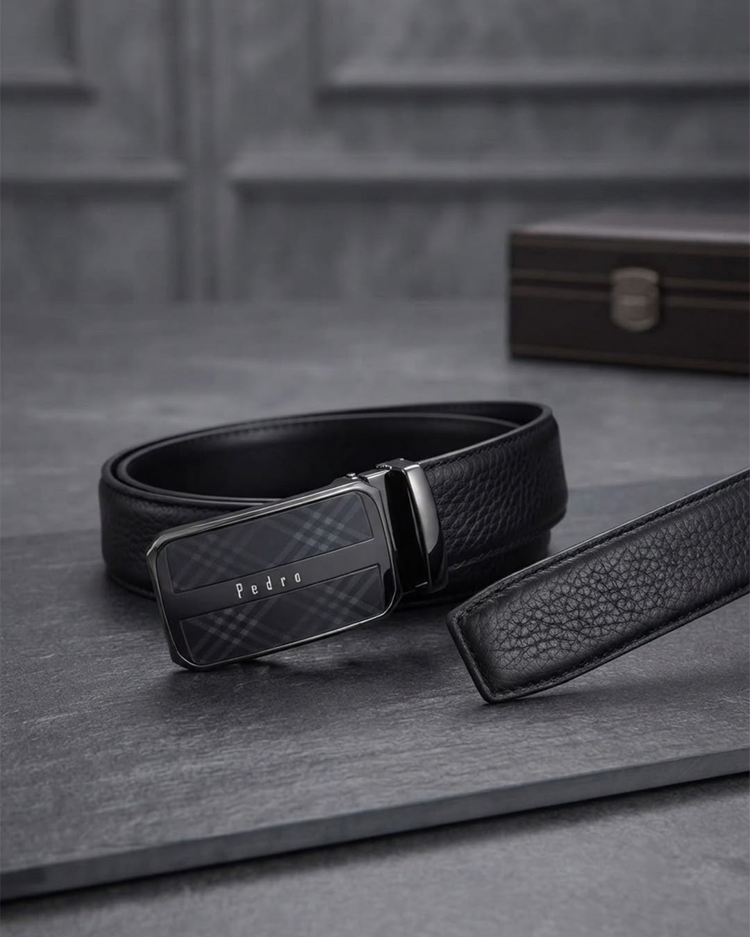 Premium Automatic Genuine Leather Belt for Men – Classic Business Edition
