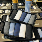 Premium Summer Cotton Crew Socks – 5 Pair Box (5 Colors)