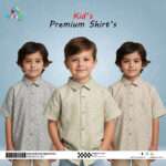 Kid's Premium Shirts Combo - Light Gray, Light Green, Light Biscuit