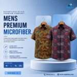 Mens Premium Microfiber Shirt 2 Pcs - Navy_Maroon Ethic & Multicolor