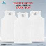 Premium Rib Cotton TankTop (3 pcs White Combo) - Image 3
