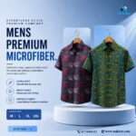 Attractive Premium Microfiber Shirt (2 Pcs Combo) – Green & Navy_Maroon